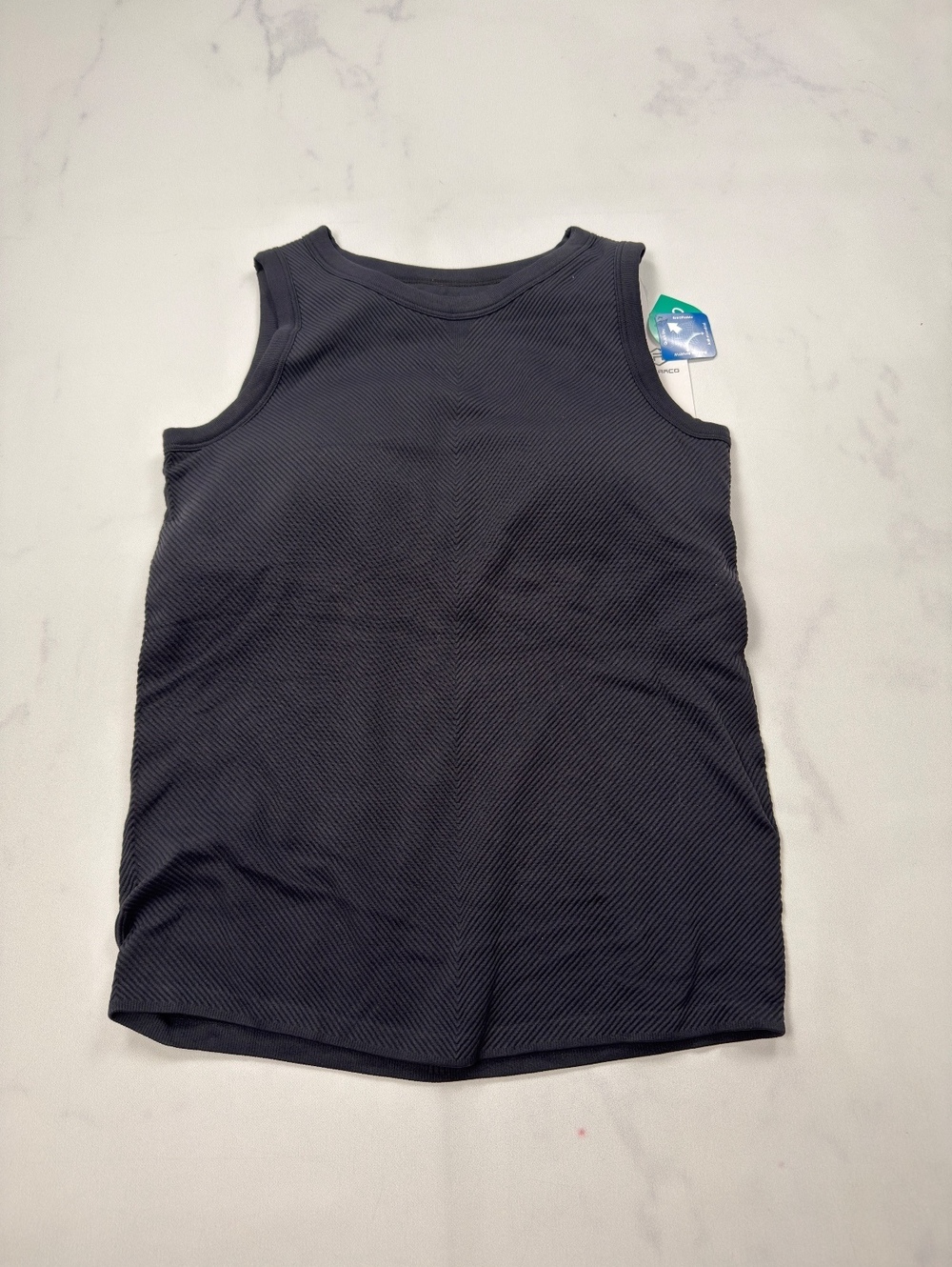 Attraco Athletic Tank Top Black Textured Stretch - Women L NWT